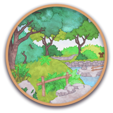 Bouton d'entrée vers le chapitre 3 de The Butchart Gardens. Le chapitre n'a pas encore été complété.