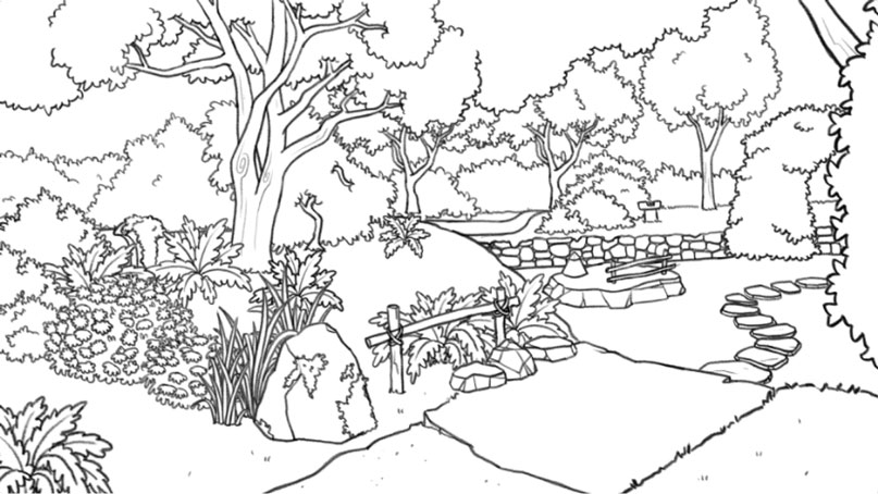 Bouton d'entrée vers le chapitre 2 de The Butchart Gardens. Le chapitre n'a pas encore été complété.